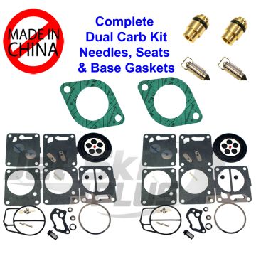 SeaDoo Dual Mikuni Carburetor Rebuild Kit & Needle Seat, Carb Gasket GTX 1996-97
