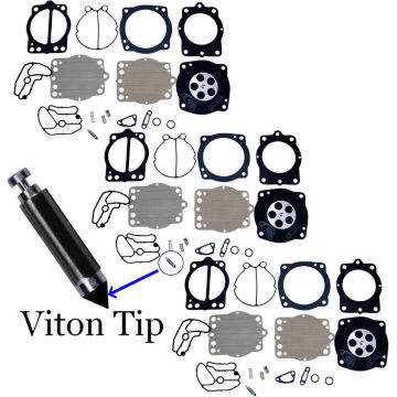 3 Pack Triple Polaris Keihin Carb Carburetor Rebuild Kit Genesis SL SLXH SLTX