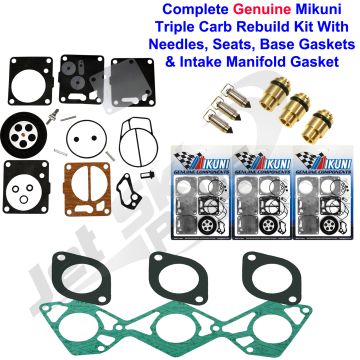 Genuine Mikuni Yamaha Carb Rebuild Kit & Needle/Seat LS LX 2000 210 w/ Gaskets