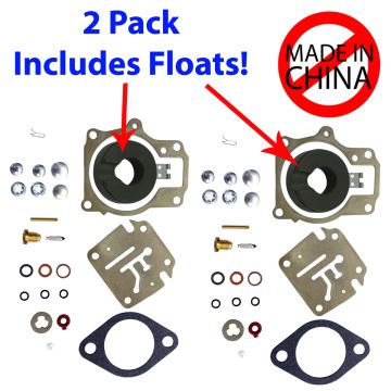 Johnson Evinrude Dual Carb Carburetor Rebuild Kit FLOAT 18 20 25 28 30 35 40 HP