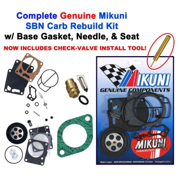 Sea Doo Genuine Mikuni Carb Rebuild Kit Base Gasket and Needle Seat GTI 99-05