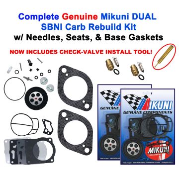Genuine Mikuni Carburetor Rebuild Kit W/ Needle & Base Gaskets SeaDoo 951 2 Pack