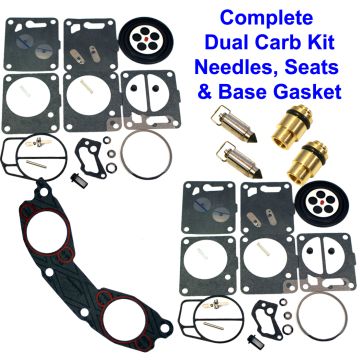 Yamaha Dual Mikuni Carburetor Rebuild Kit-Needle/Seat-Base Gasket Wave Venture