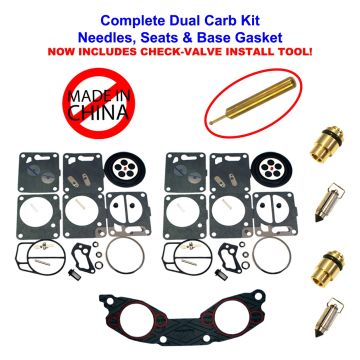 Yamaha Dual Mikuni Carburetor Rebuild Kit-Needle/Seat Gasket Wave Venture & Tool