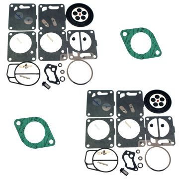 Dual Twin 2 Carb Carburetor Rebuild Kit w Base Gaskets SeaDoo 787 GSX GTX XP SPX