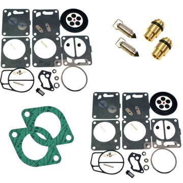 SeaDoo Dual Mikuni Carburetor Rebuild Kit Needle Seat & Base Gasket GSX 1996-97