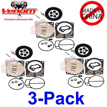 Yamaha Triple Mikuni SBNi Premium Venom Carburetor Carb Kit 2000-2003 GP1200R