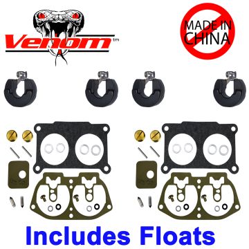 2-Pack Yamaha Outboard Carburetor Repair Kit w FLOATS 1986-95 115 1988-95 130 HP