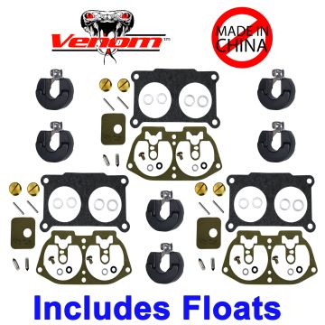 3-Pack Yamaha Outboard Carburetor Repair Kit w FLOATS 1986-95 150, 175 & 200 HP