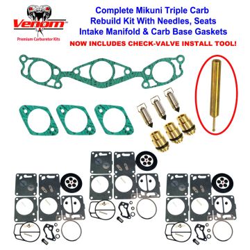 Yamaha Triple Mikuni Carb Rebuild Kit Needle/Seat/Gaskets Wave Venture 1100 TOOL