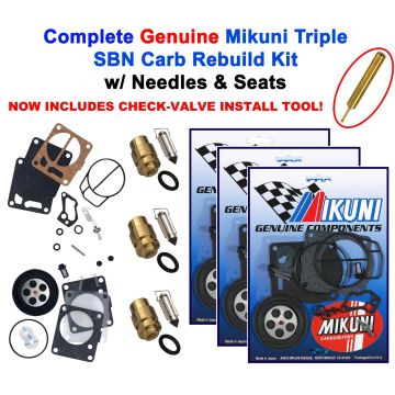 Yamaha GP 1200 98-99 Genuine Mikuni Triple Carb Rebuild Kit & Needle Seat
