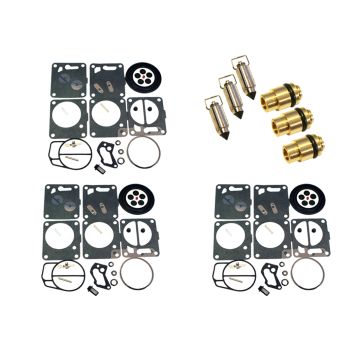 Polaris Triple Mikuni Carburetor Rebuild Kit & Needle/Seat SL SLX 650 780 785