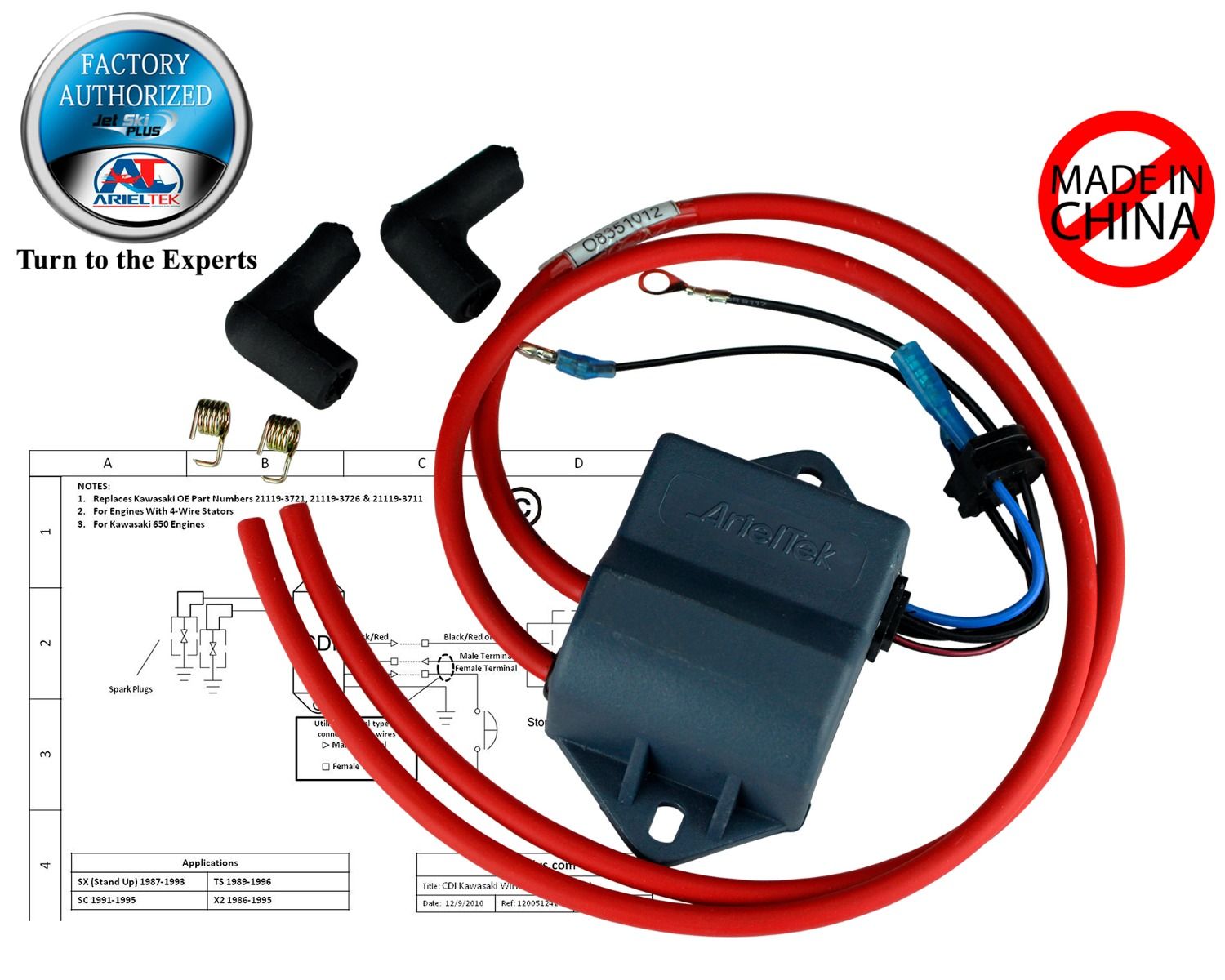 Kawasaki CDI 21119-3721|-3726 (New) JetSkiPlus# z-KW290-za