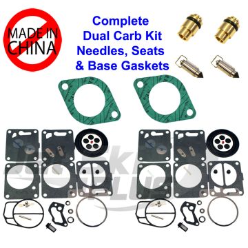 SeaDoo Dual Mikuni Carburetor Rebuild Kit & Needle Seat & Carb Gasket 657 XP 93