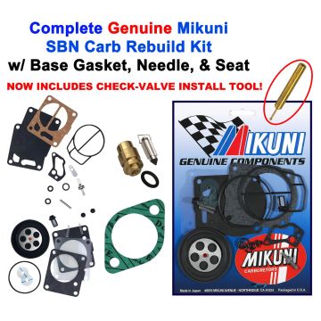 Sea Doo Genuine Mikuni Carb Rebuild Kit Base Gasket & Needle Seat 587 SPI 93-96