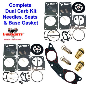 Yamaha Dual Mikuni Carburetor Rebuild Kit Needle/Seat- Carb Base Gasket XL 700