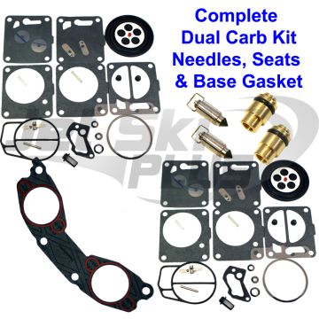 Yamaha Dual Mikuni Carburetor Rebuild Kit-Needle/Seat-Base Gasket Wave Raider