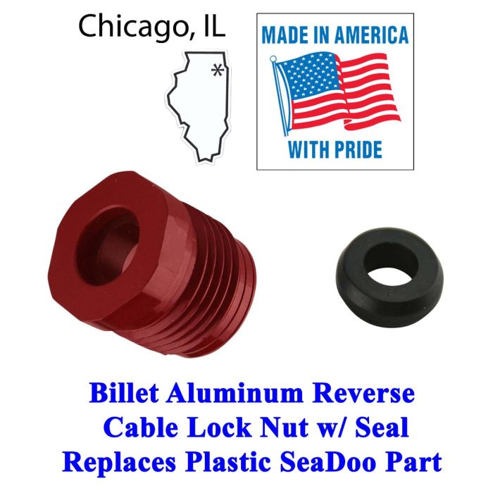 thumbnail image 2 of Genuine Sea-Doo Reverse Cable Lock Nut Kit – Fits ’97–’10 Models 277001729, 277000055 2 of 5