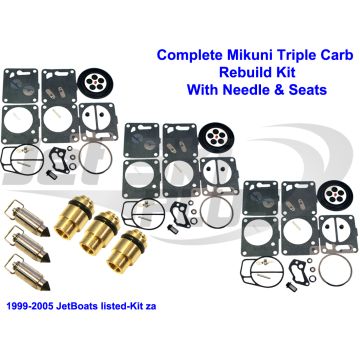 Yamaha Triple Mikuni Carburetor Rebuild Kit & Needle/Seat  LS LX 2000 210