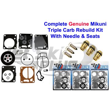 Yamaha Genuine Mikuni Triple Carburetor Rebuild Kit & Needle/Seat LS LX 2000 210
