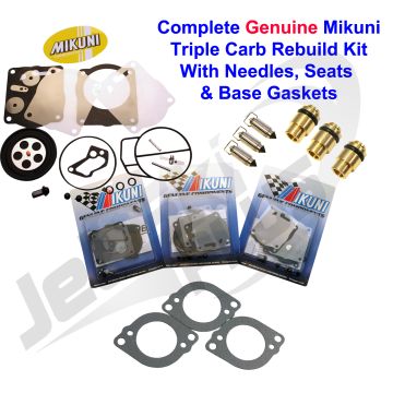 Yamaha Genuine Mikuni Triple Carb Rebuild Kit w Needle/Seat & Gasket XL1200 LTD