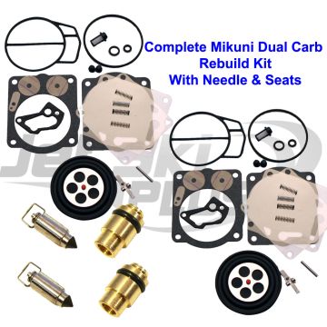 SeaDoo Dual Mikuni Carburetor Rebuild Kit & Needle/Seat Sportster & LE 00-02
