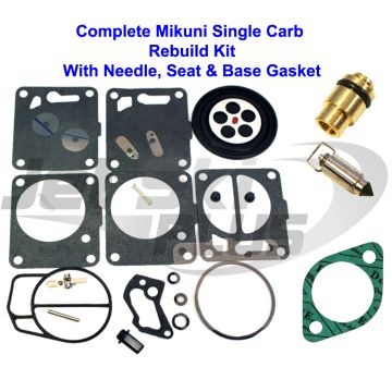 SeaDoo Mikuni Carburetor Rebuild Kit & Needle Seat & Base Gasket GTX 587 92-93