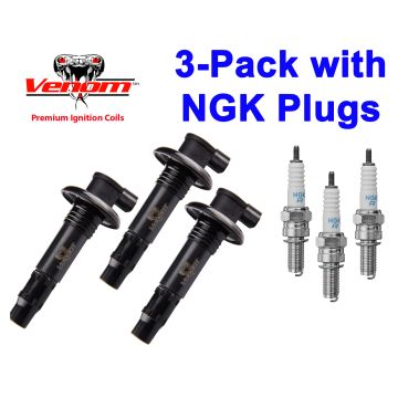3 Pack Sea Doo 4-Tec Ignition Coil & NGK Plugs 420664020 290664020 296000307    