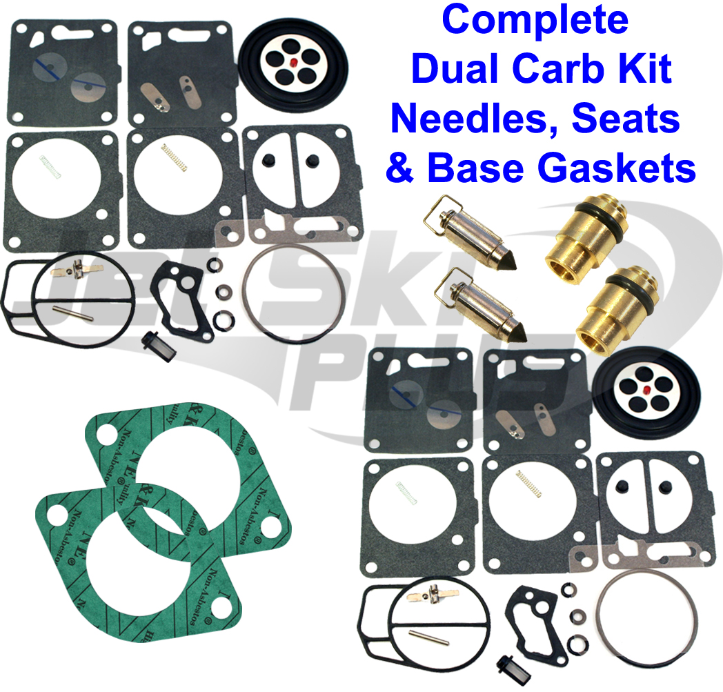 SeaDoo Dual Mikuni Carburetor Rebuild Kit & Needle Seat & Carb Gasket